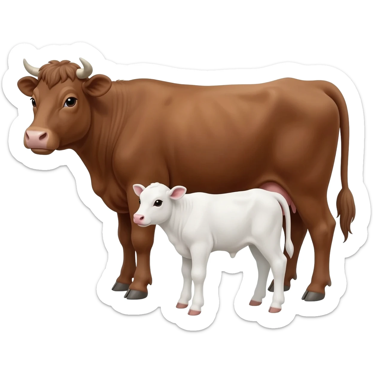 Vaca con ternero sticker