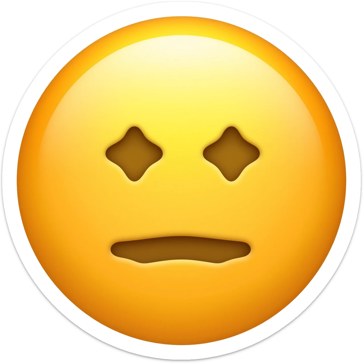 Bostezo emoji amarillo sticker