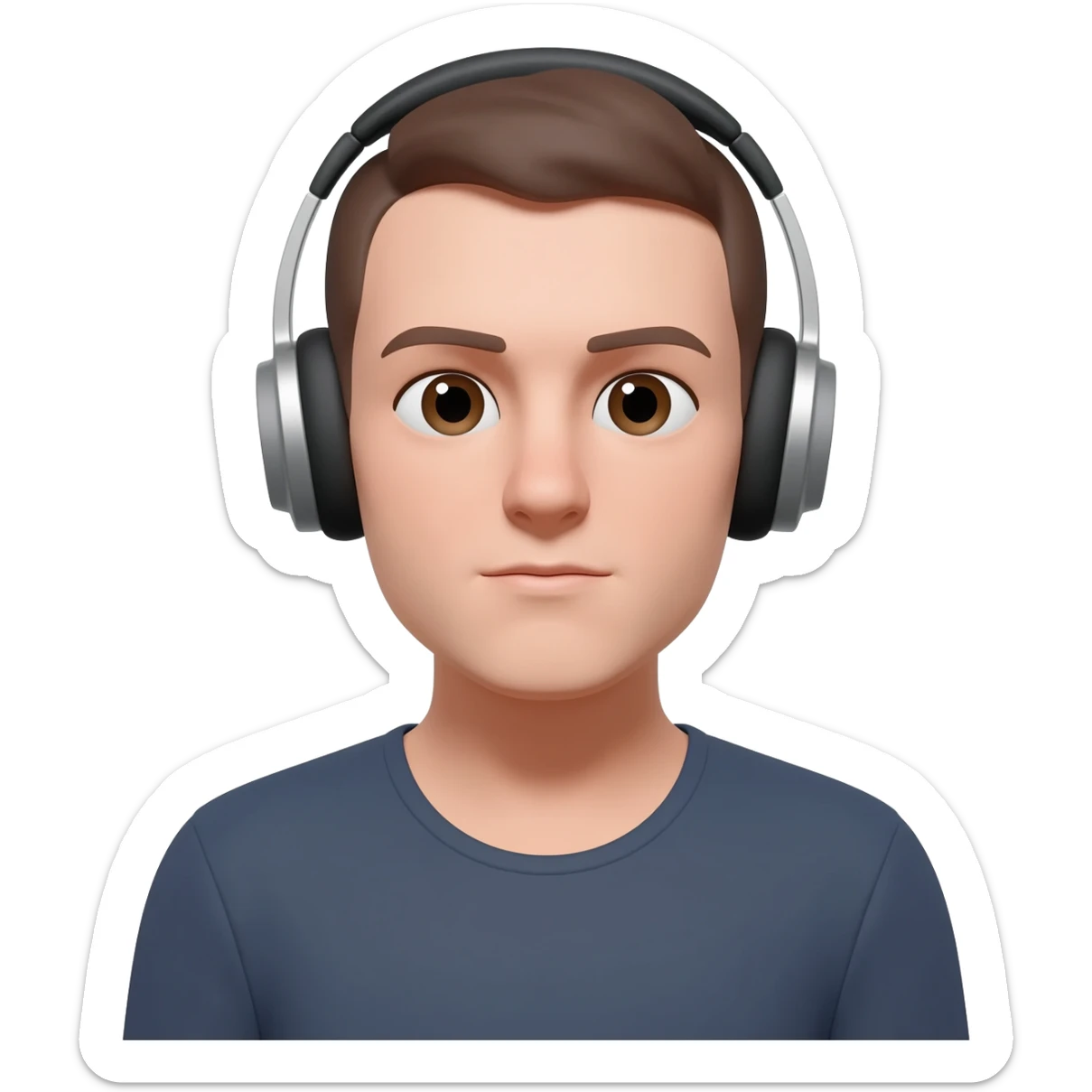 Kulaklık dinleyen insan sticker