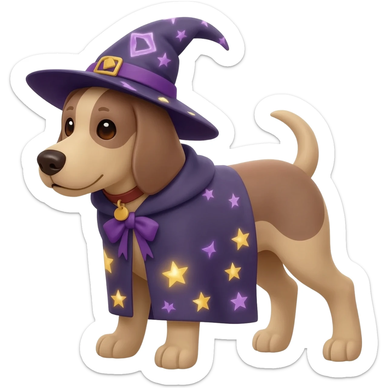 Dog wizard sticker