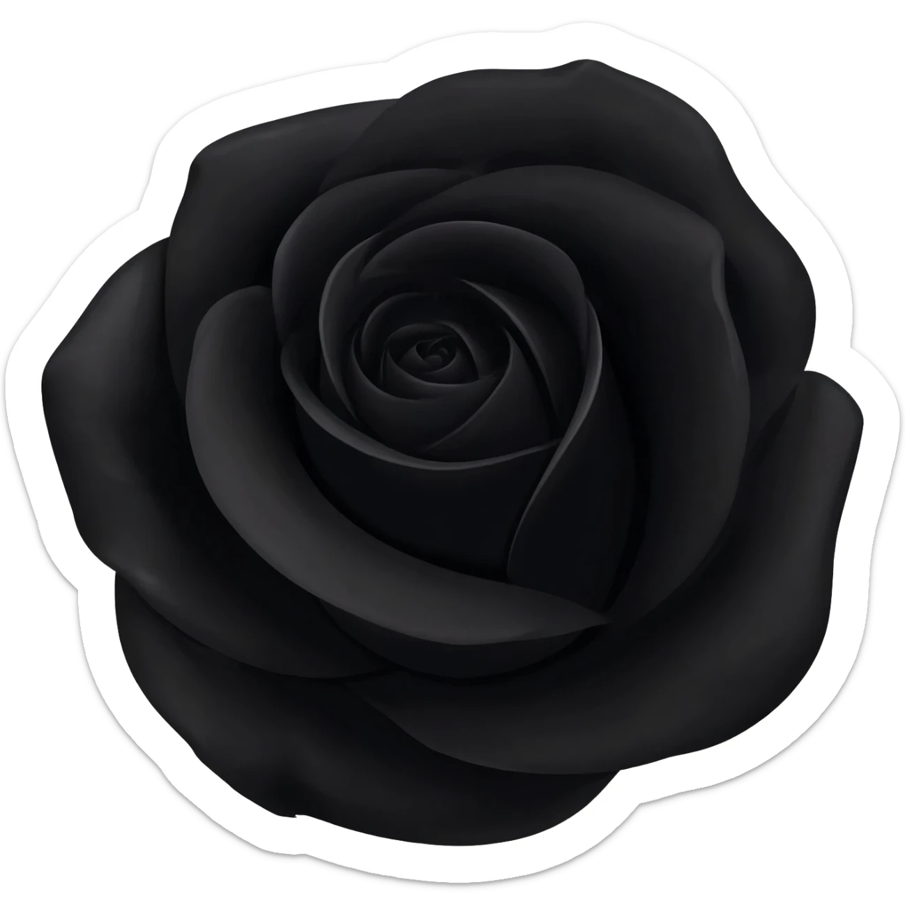 Black rose emoji sticker
