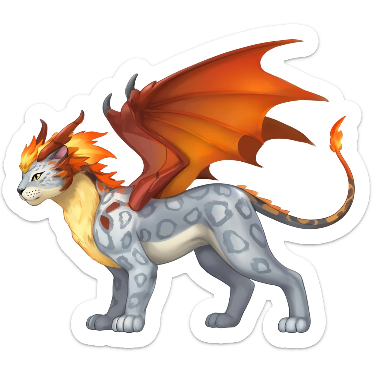 Liepard-Noivern-Litten-Sprigatito-Pokémon-fusion-creature (full body) sticker