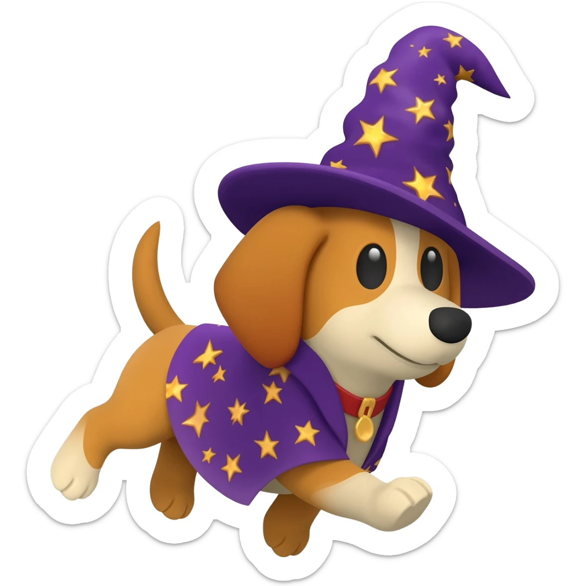 Dog wizard sticker