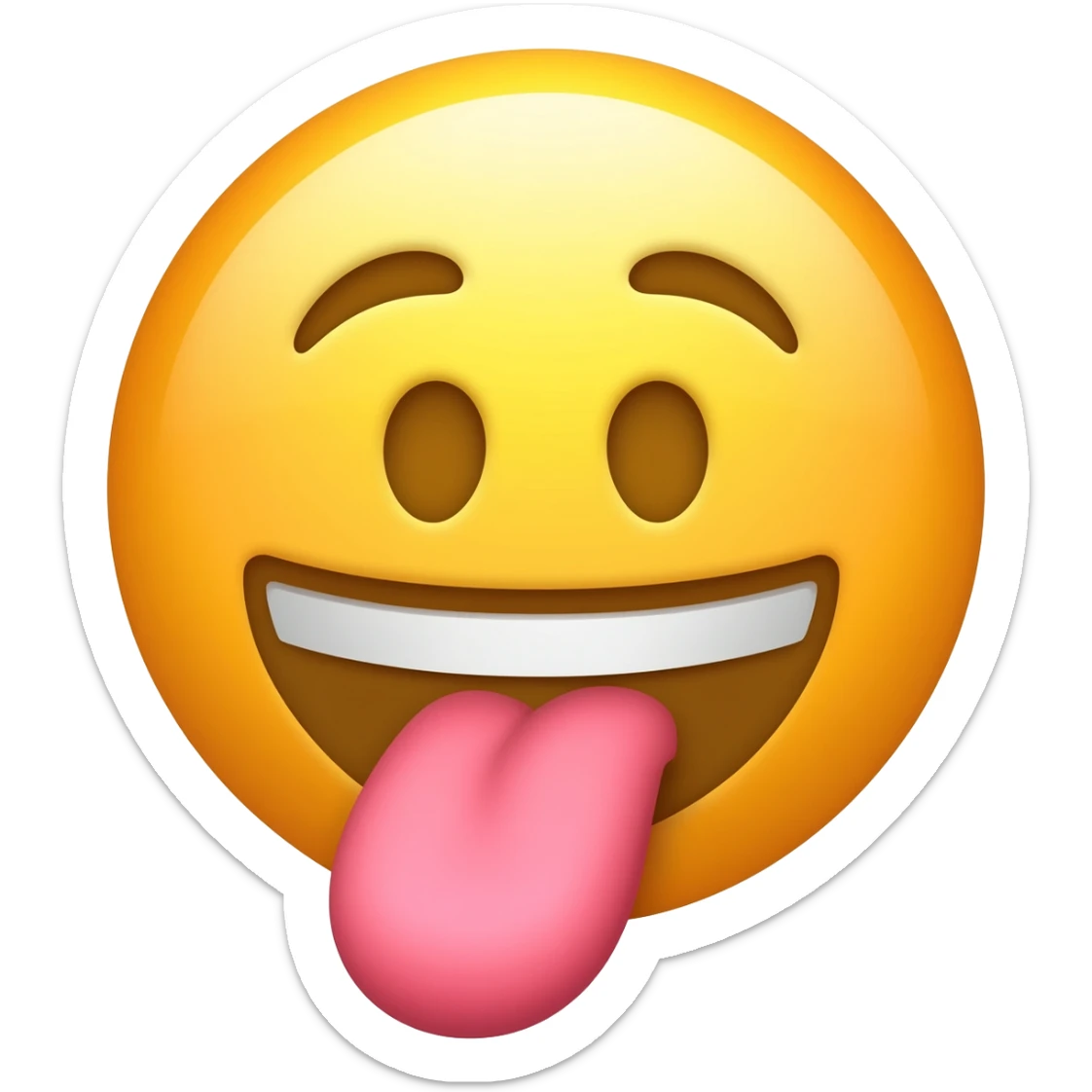 tongue emoji with a split tongue sticker