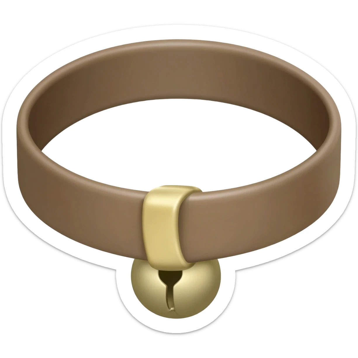 plplain cowbell on a collar sticker