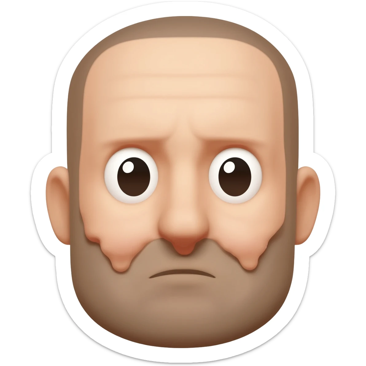 Disgusting face sticker