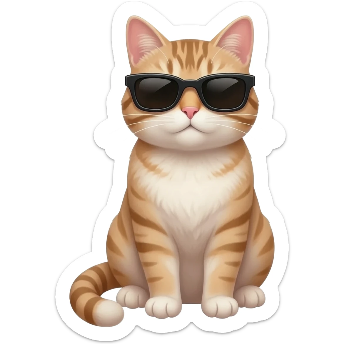 Cat with sunglasses sticker