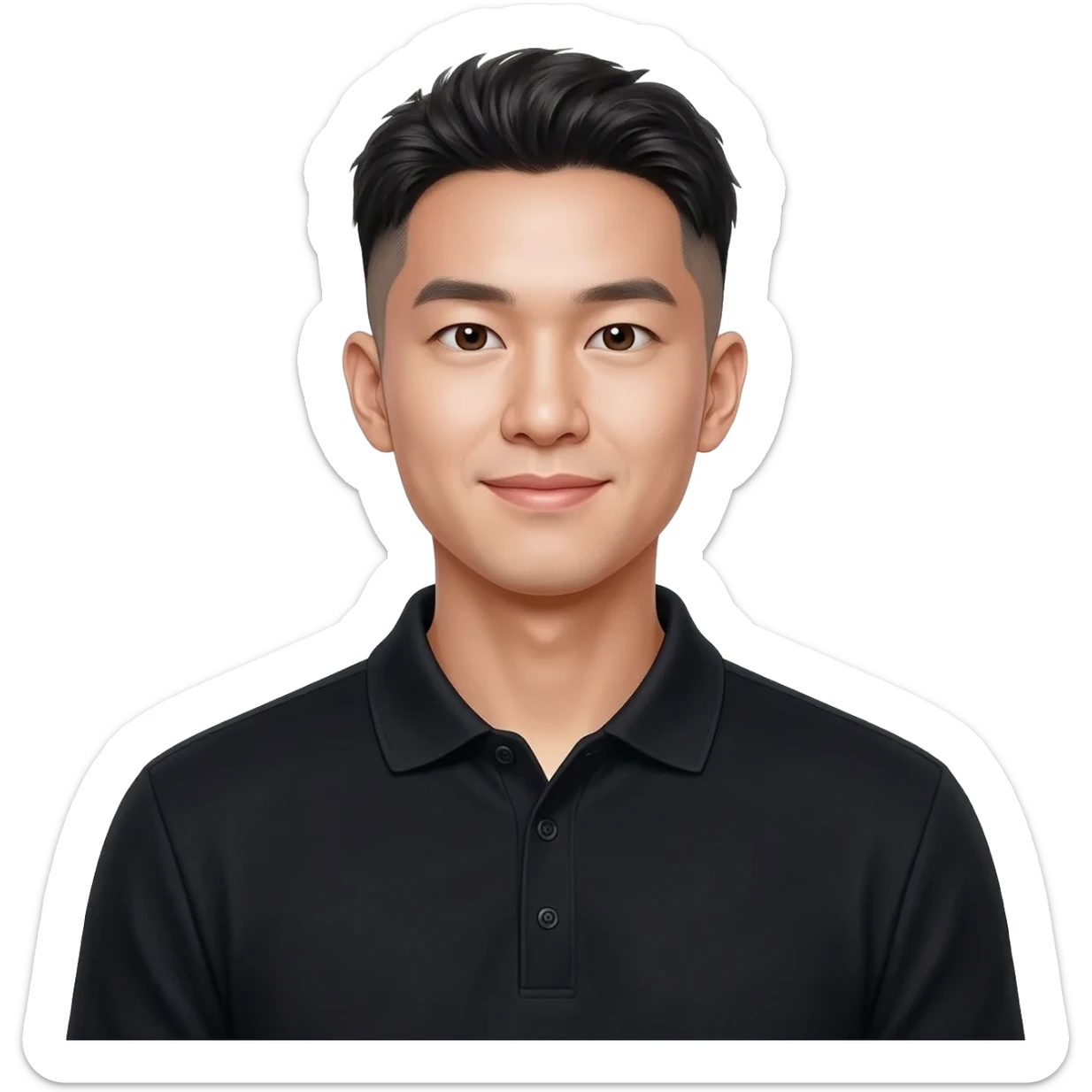 Korean man  fade hair cut 25 year old  sticker