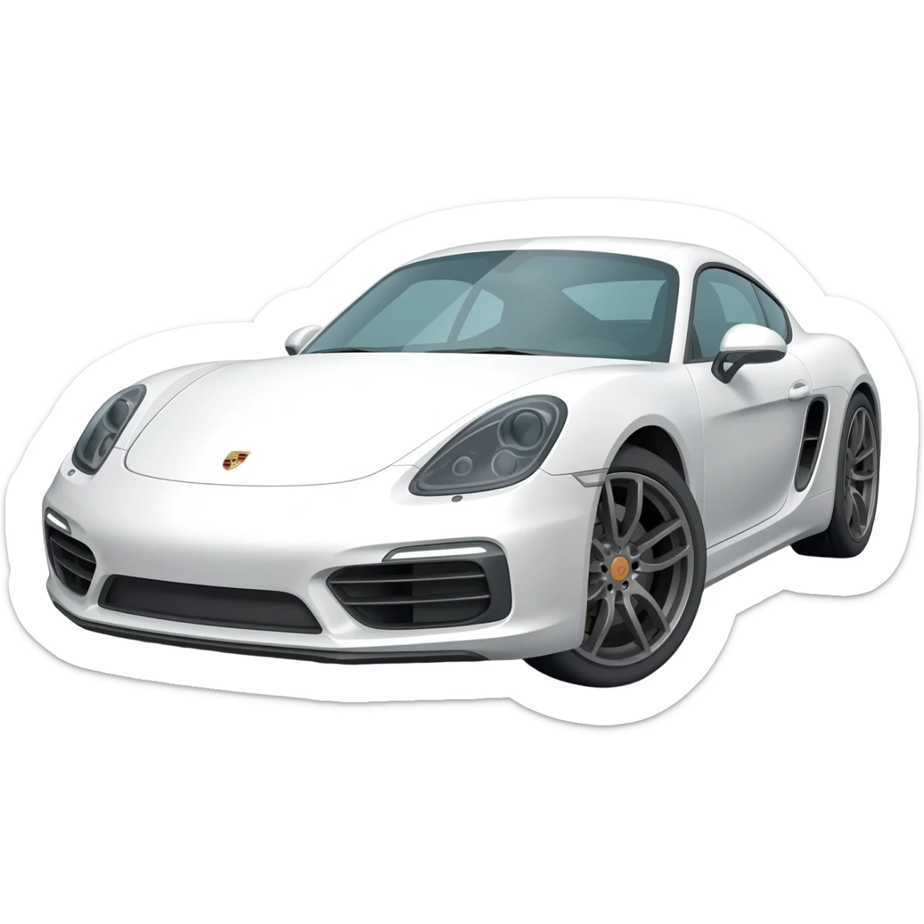 Porsche Boxter white sticker