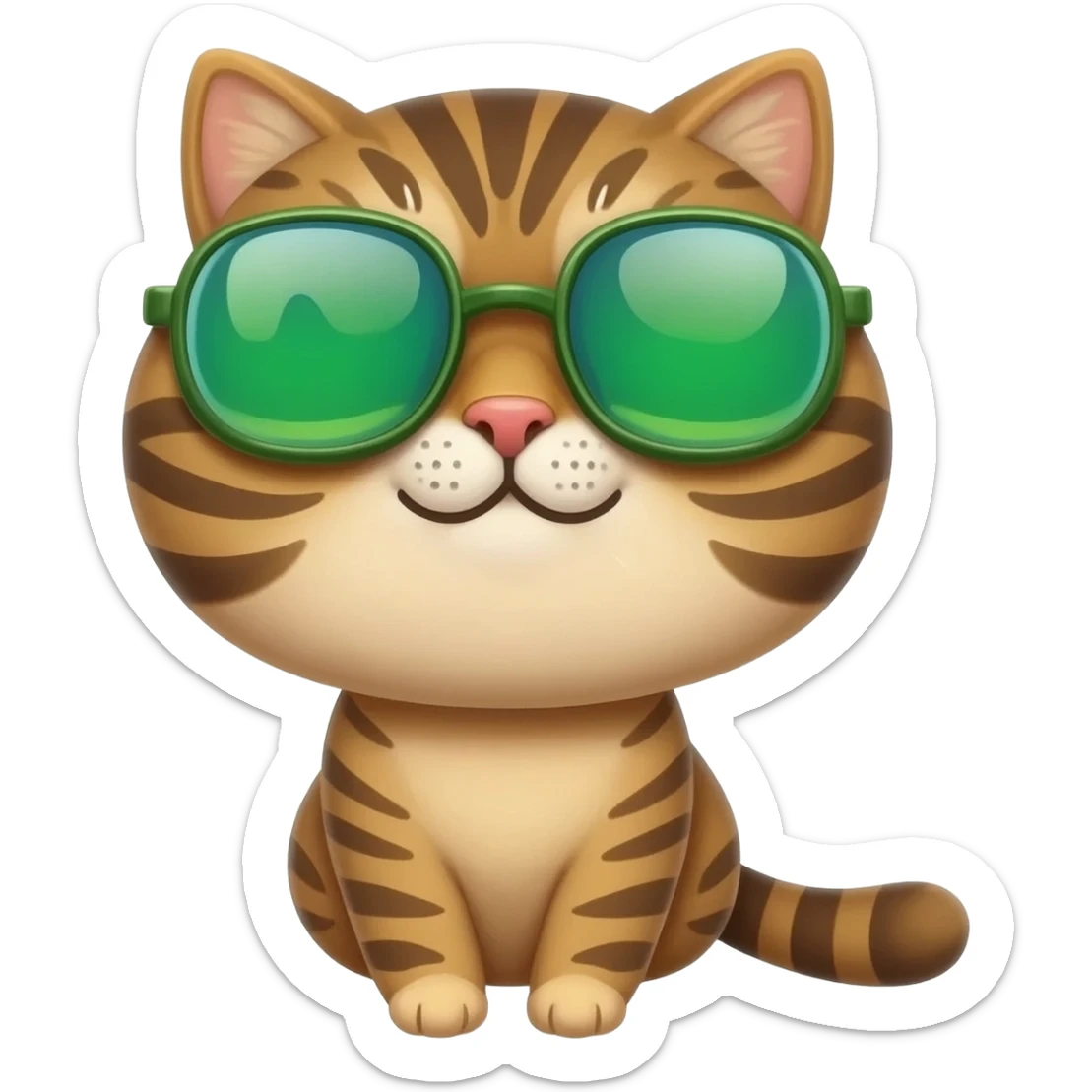 Cat wearing sunglasses sticker