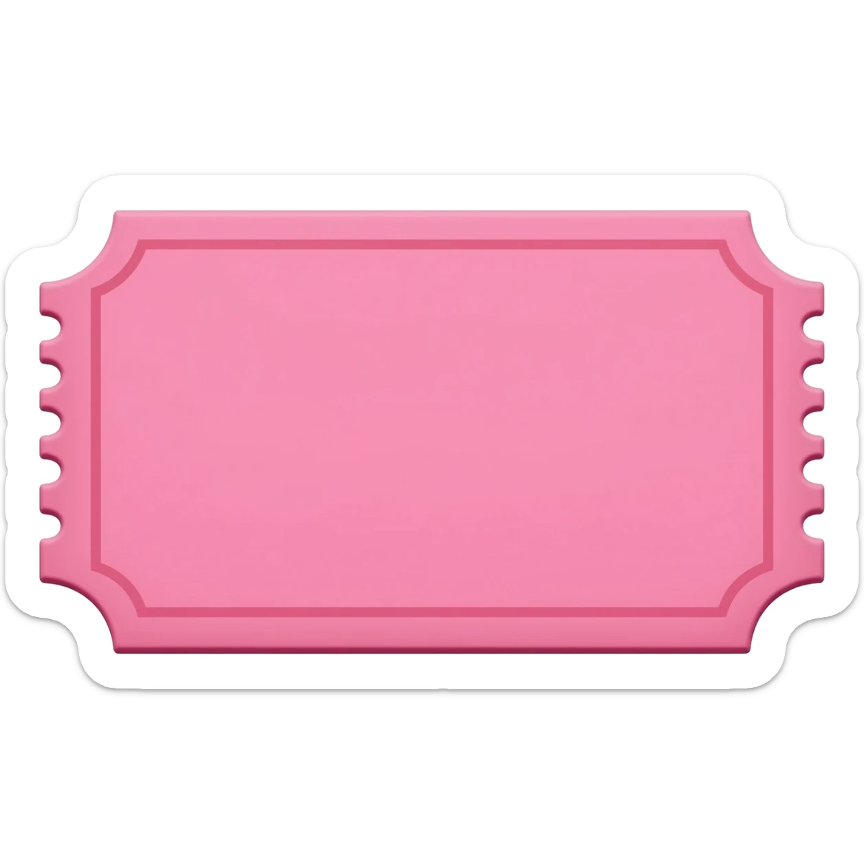 Pink ticket sticker