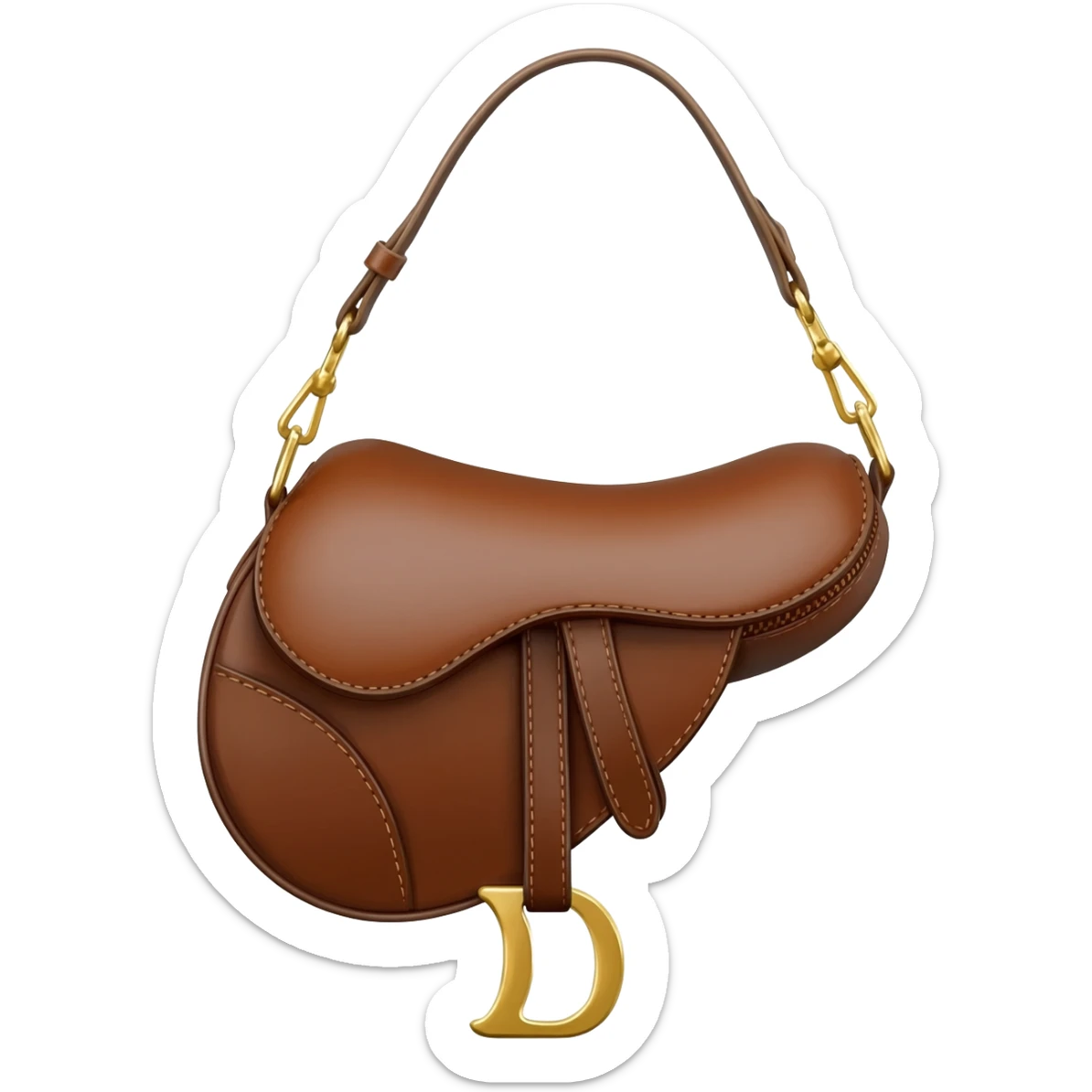 brown dior saddle bag sticker