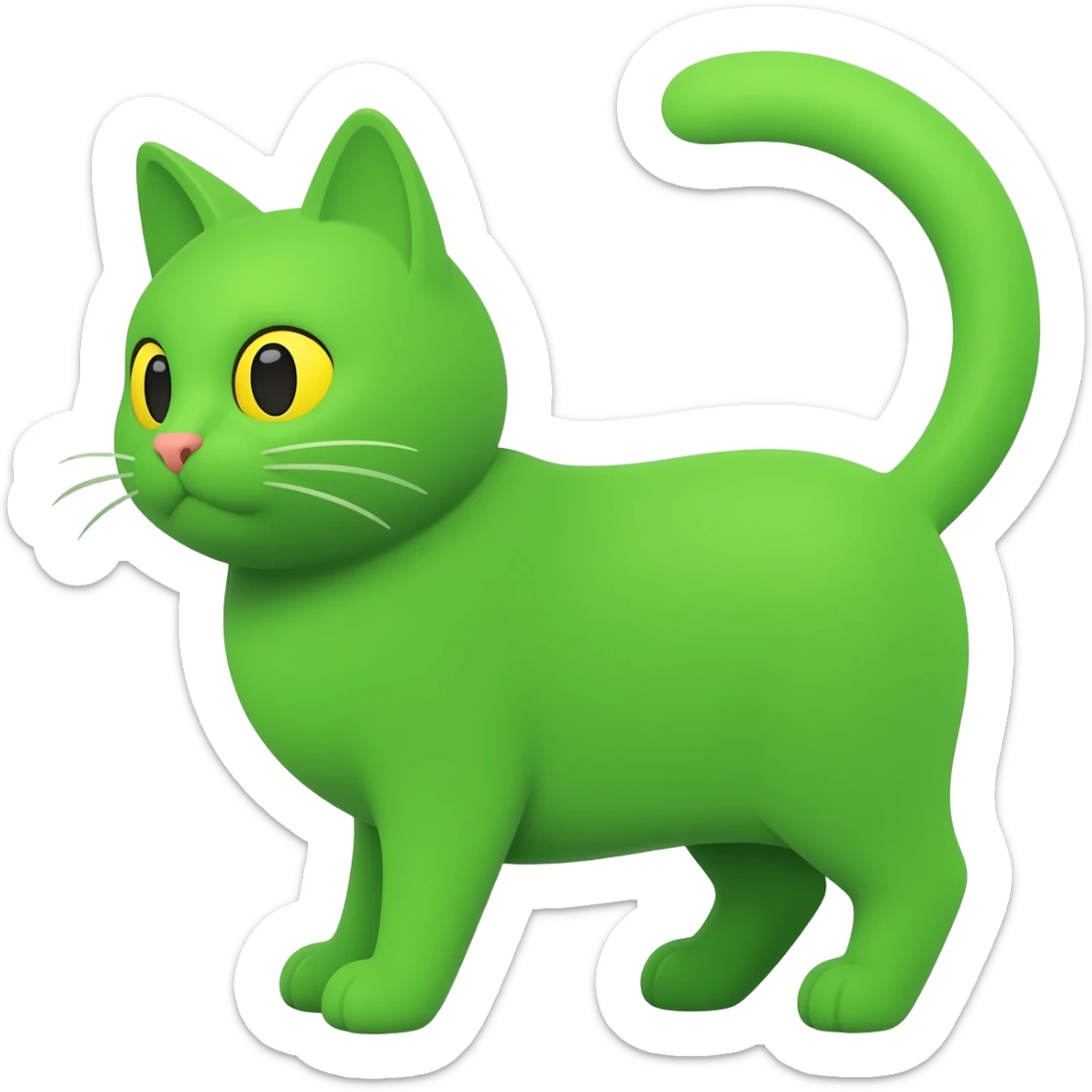 Brat Green cat sticker
