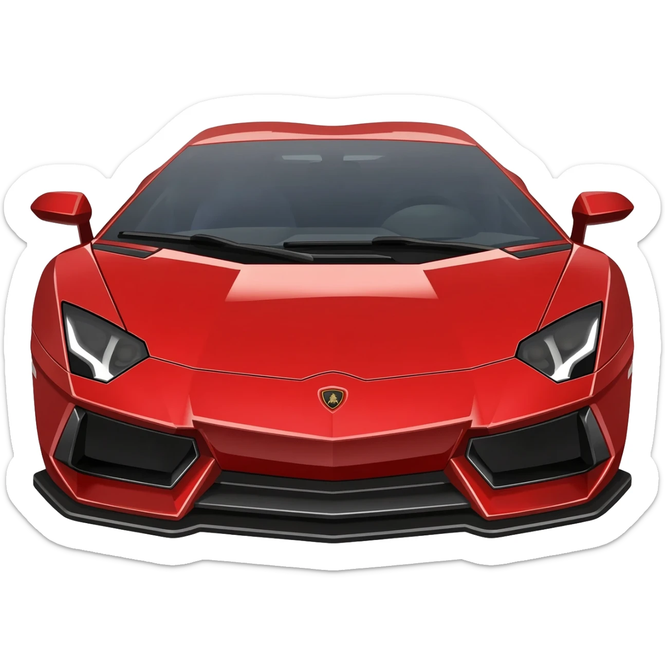 Lamborghini in red color sticker