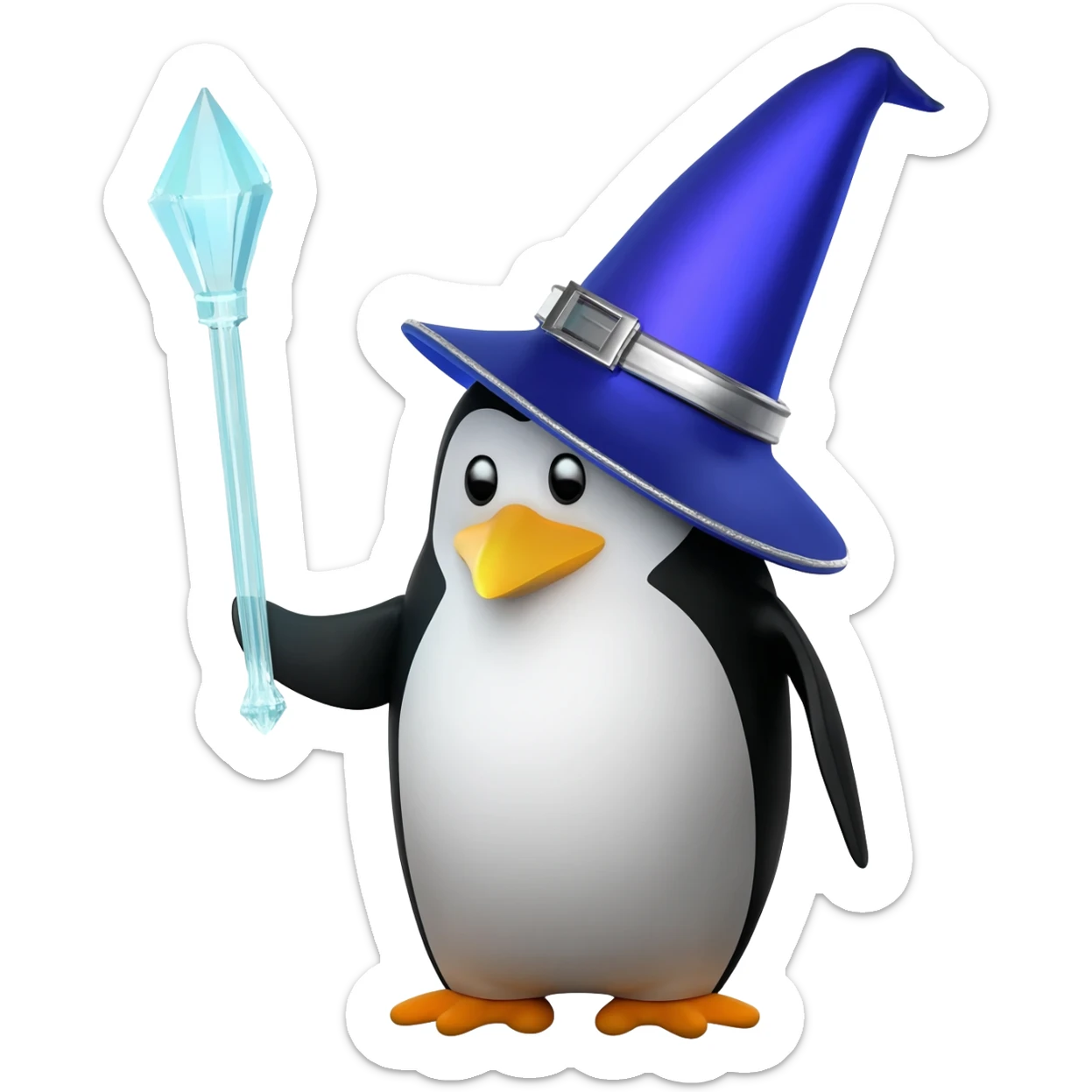 Penguin Wizard sticker