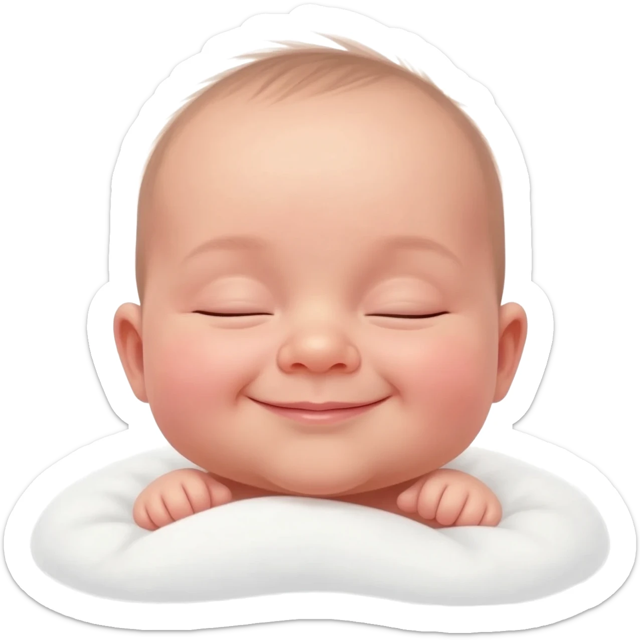 baby laying on its back sticker