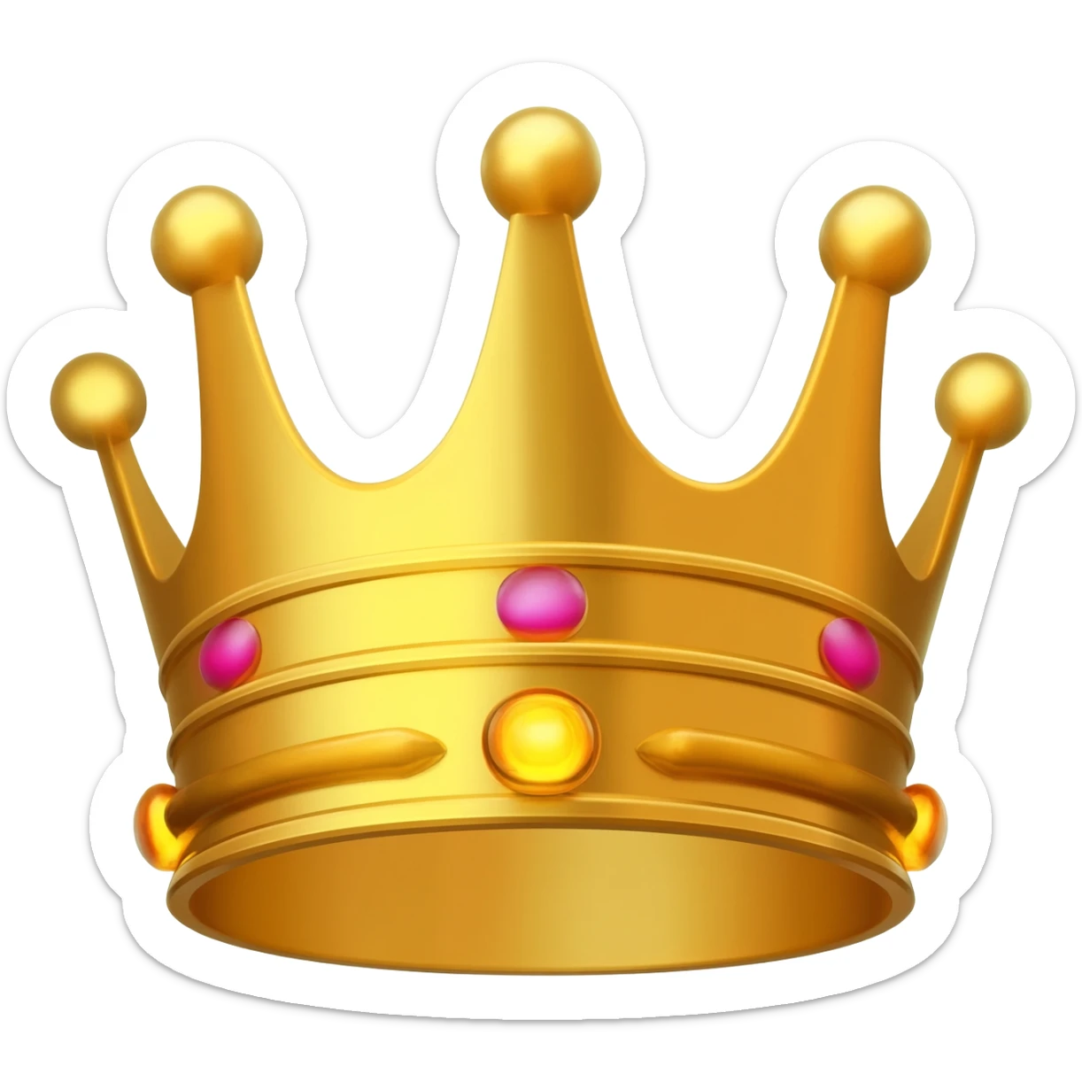Gold crown for a queen sticker