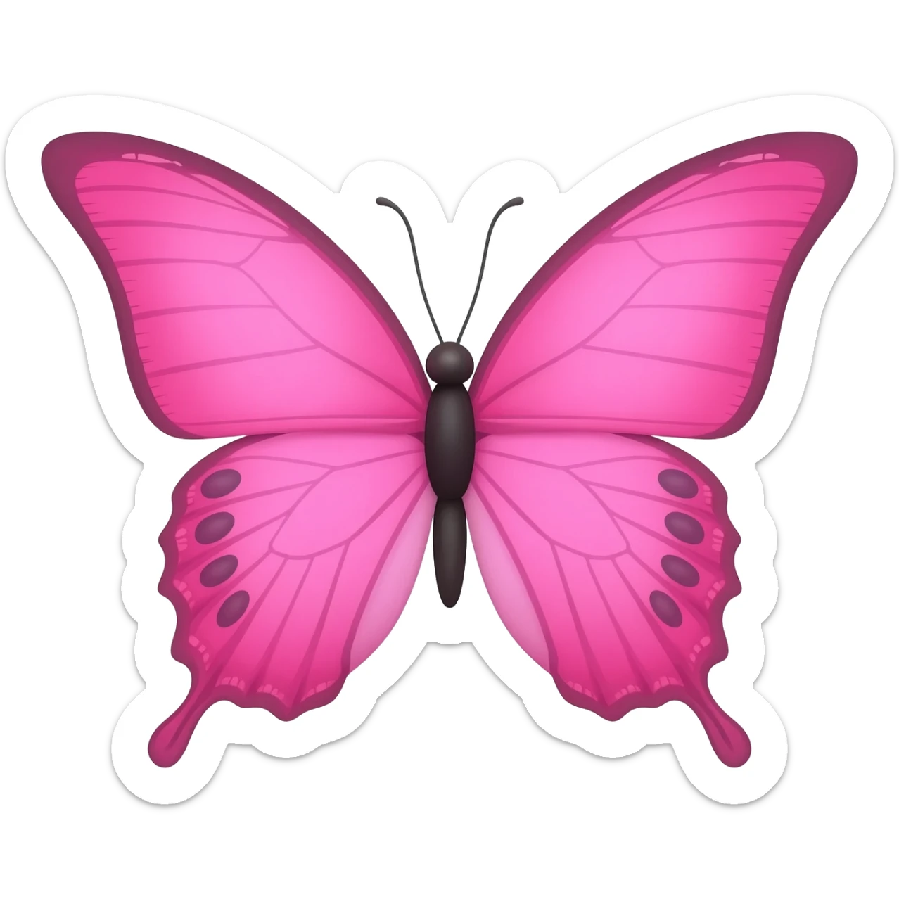 Pink butterfly sticker