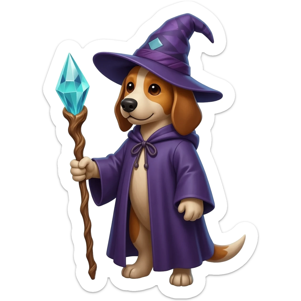Dog wizard sticker