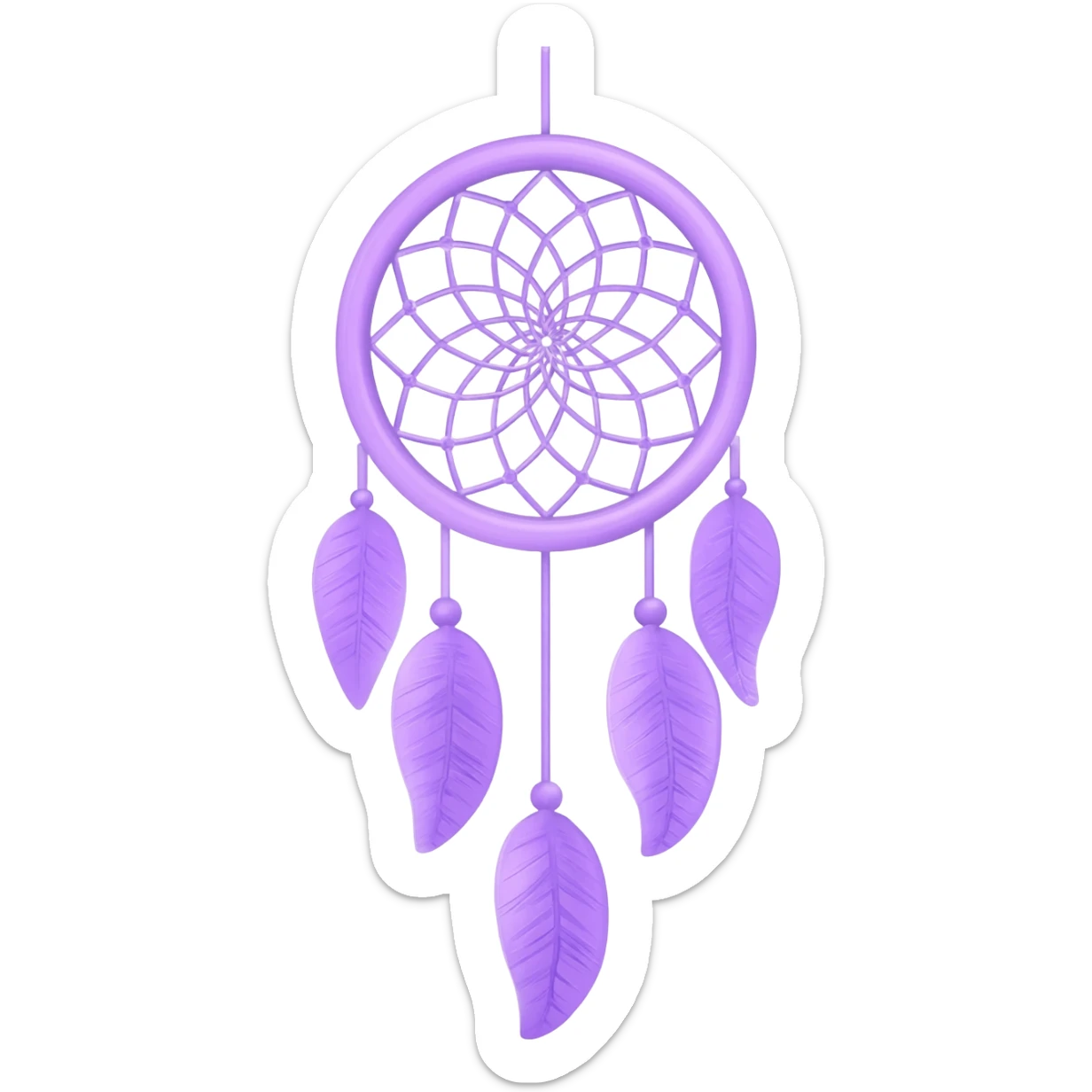 Lavender lilac pastel purple dreamcatcher-suncatcher sticker