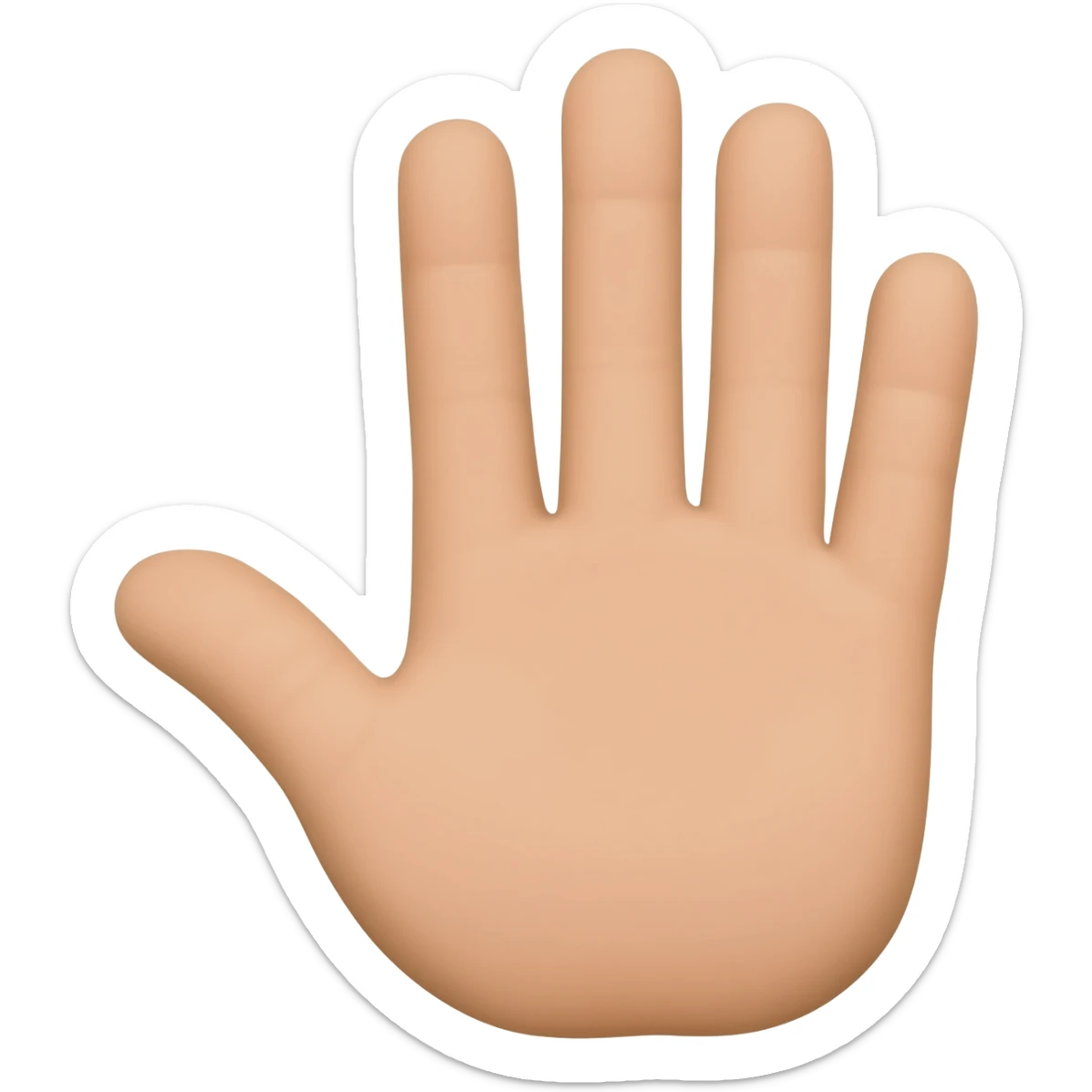 palm with four finger sticker