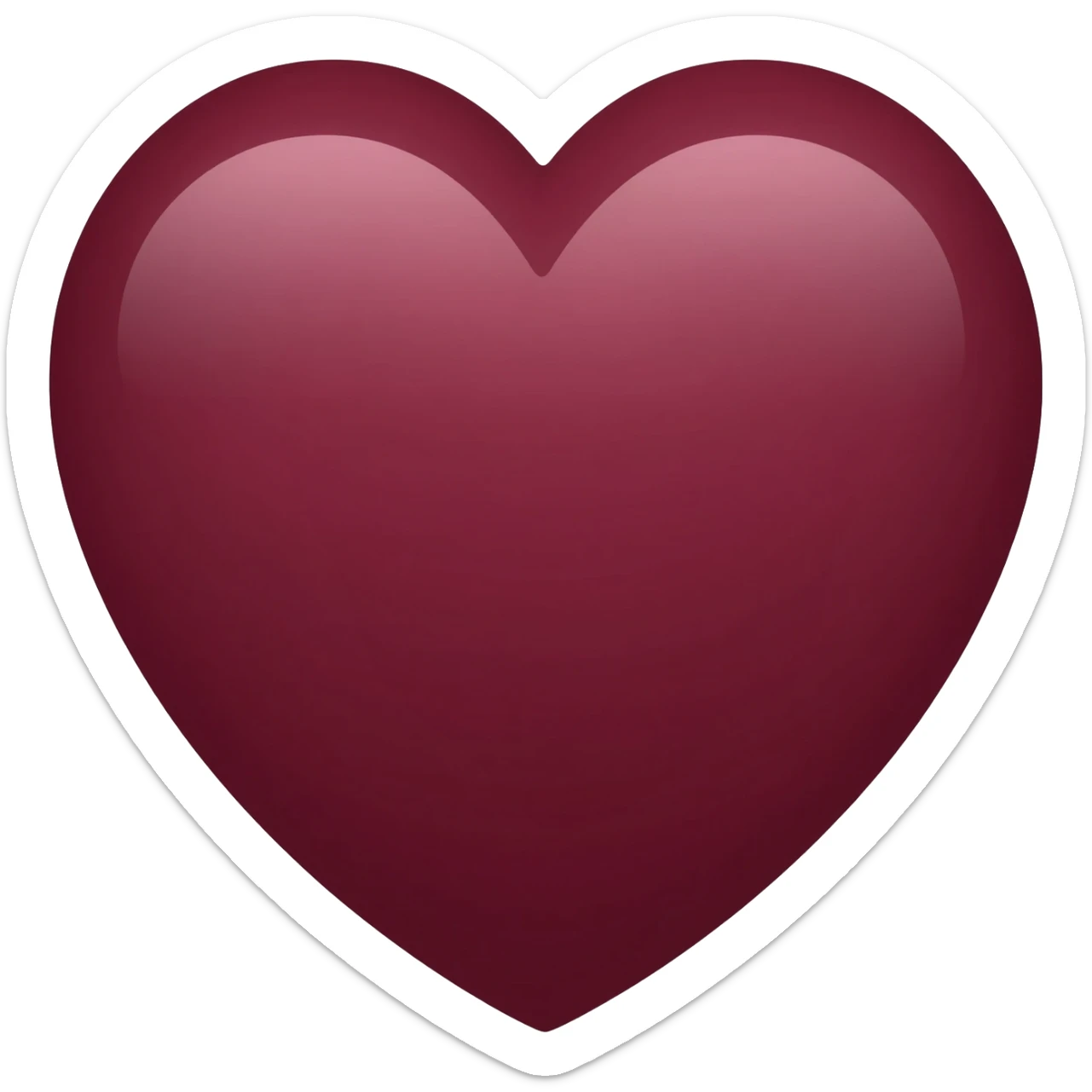 Burgundy heart sticker