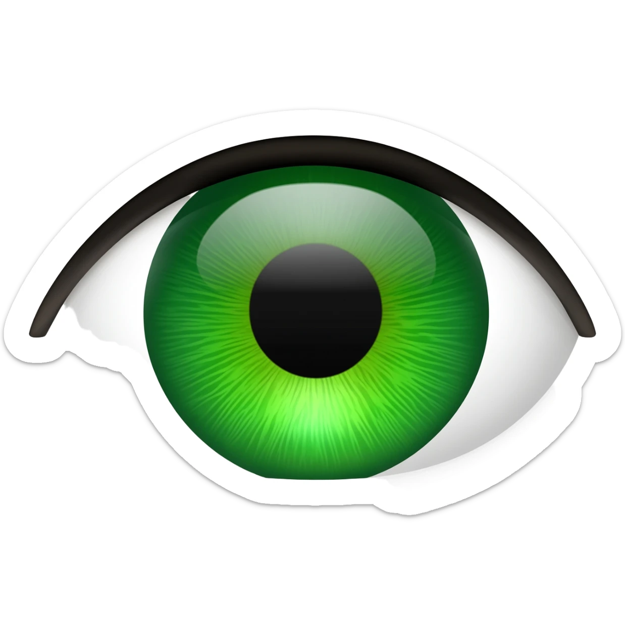 Emoji de ojo verde sticker
