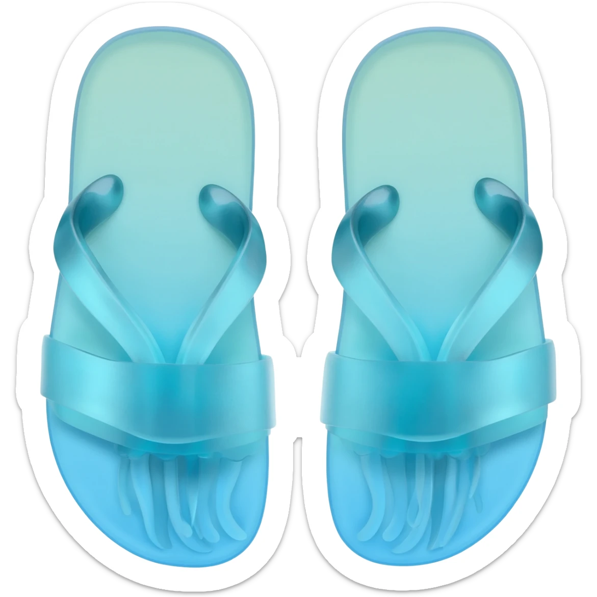 plastic jellyfish sandal sticker