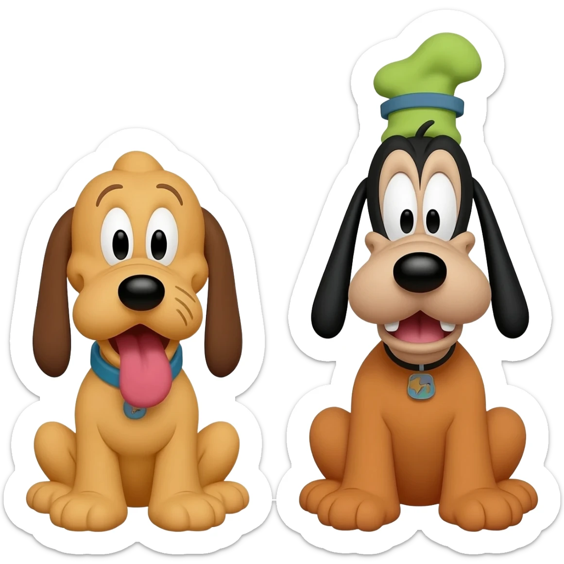 Pluto Dog & Goofy Dog sticker