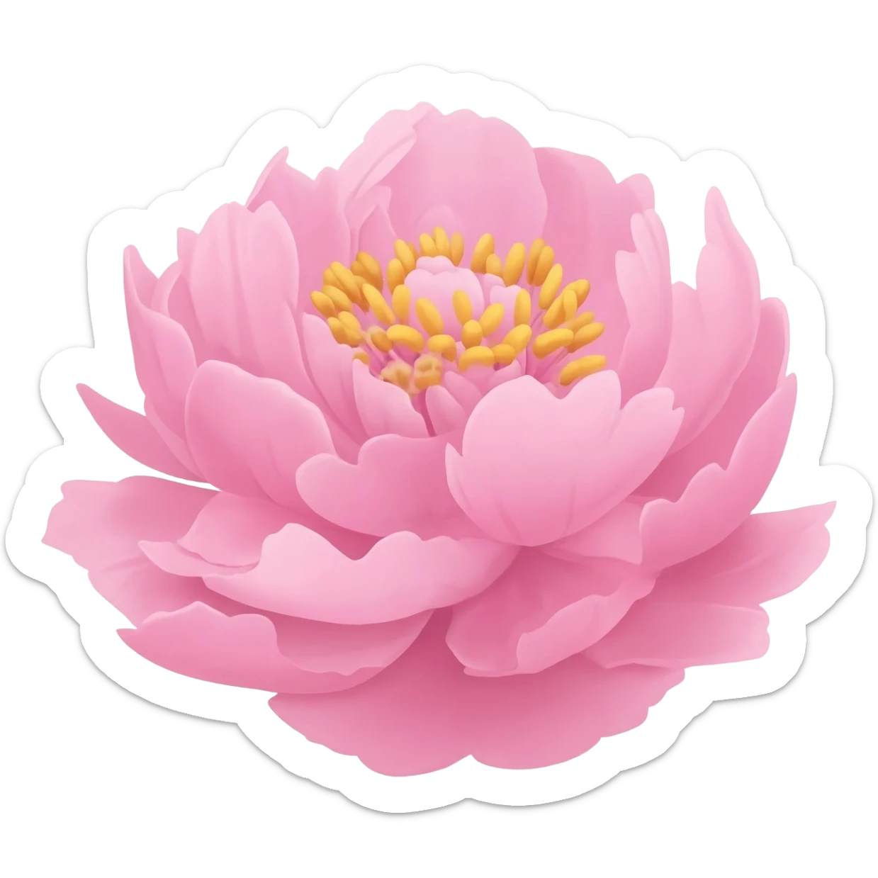 Peony flower sticker