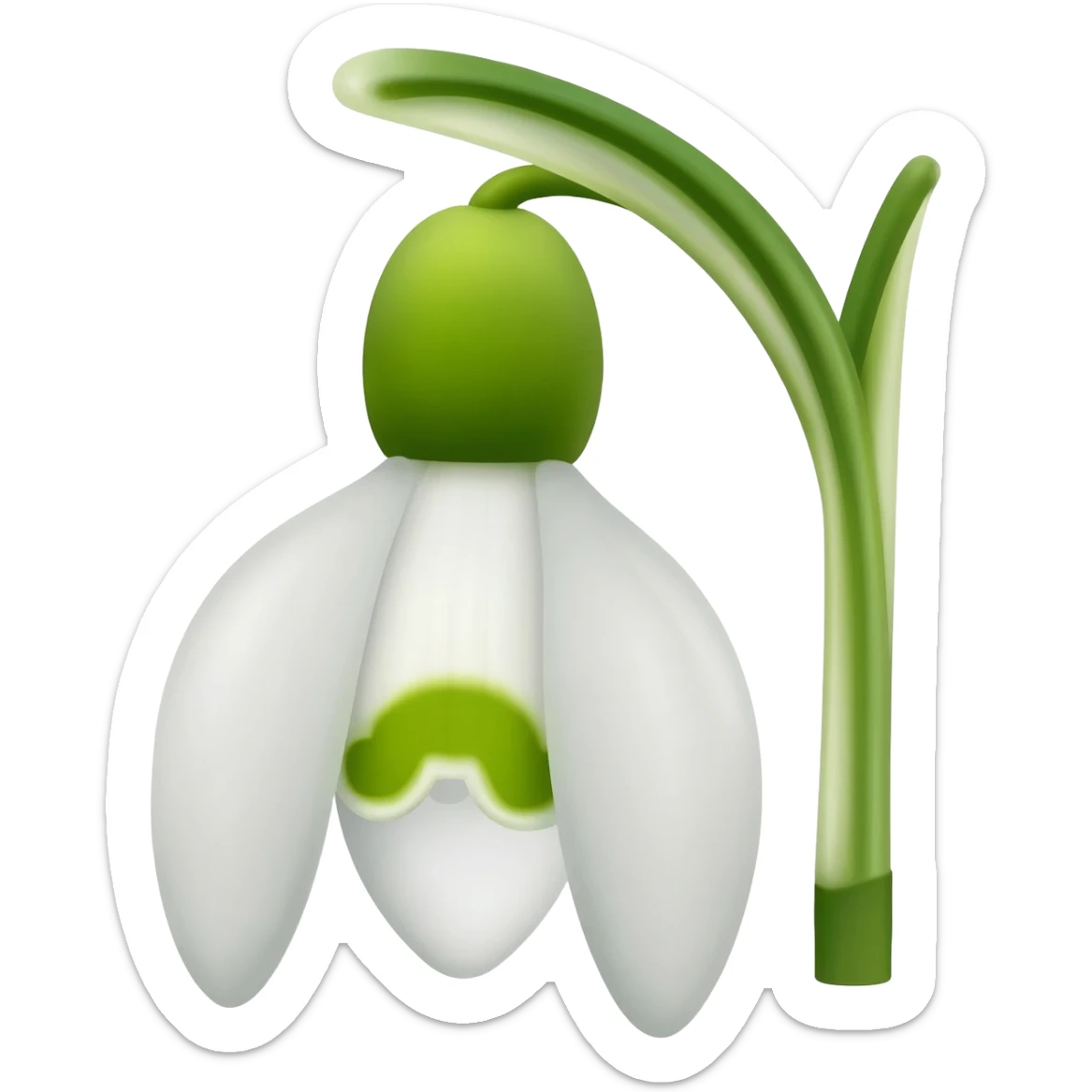 Snowdrop flower sticker