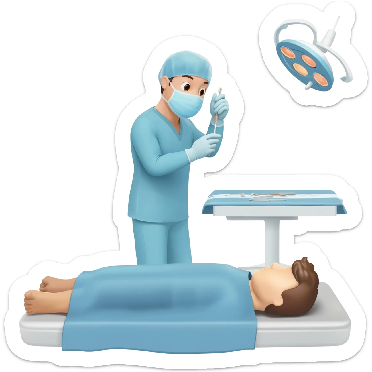 minor surgery procedure sticker