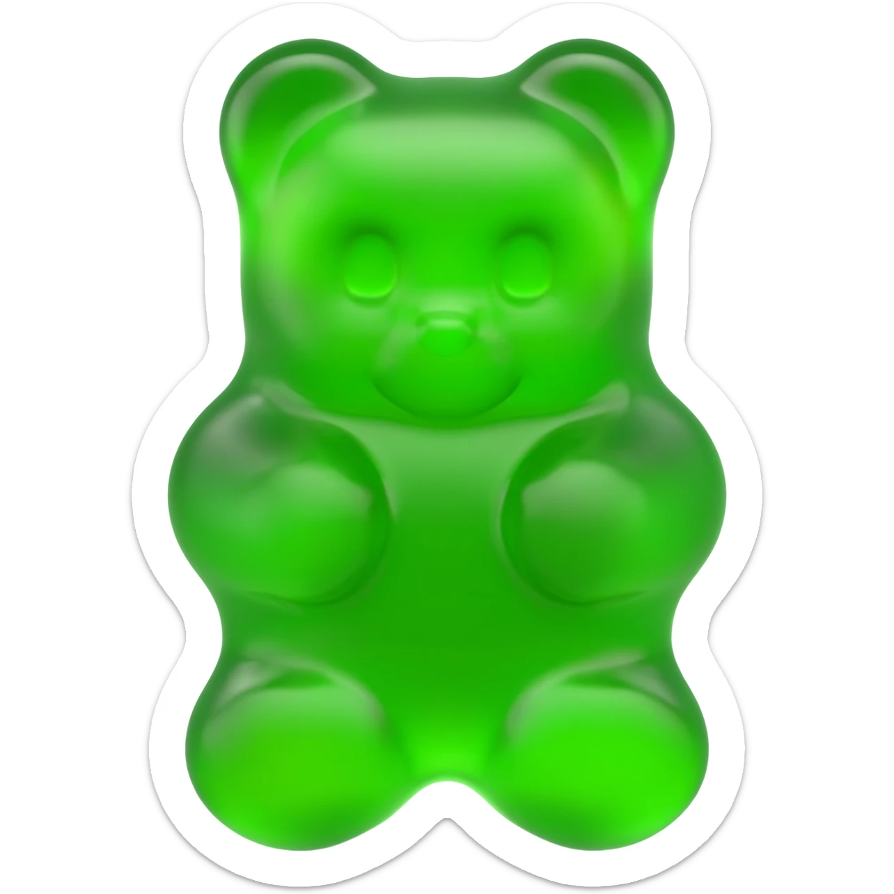 Green gummy bear sticker
