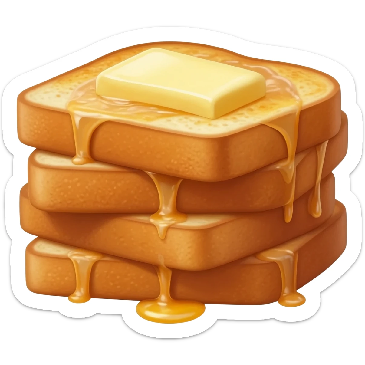 Stack of French toast with butter on top sticker