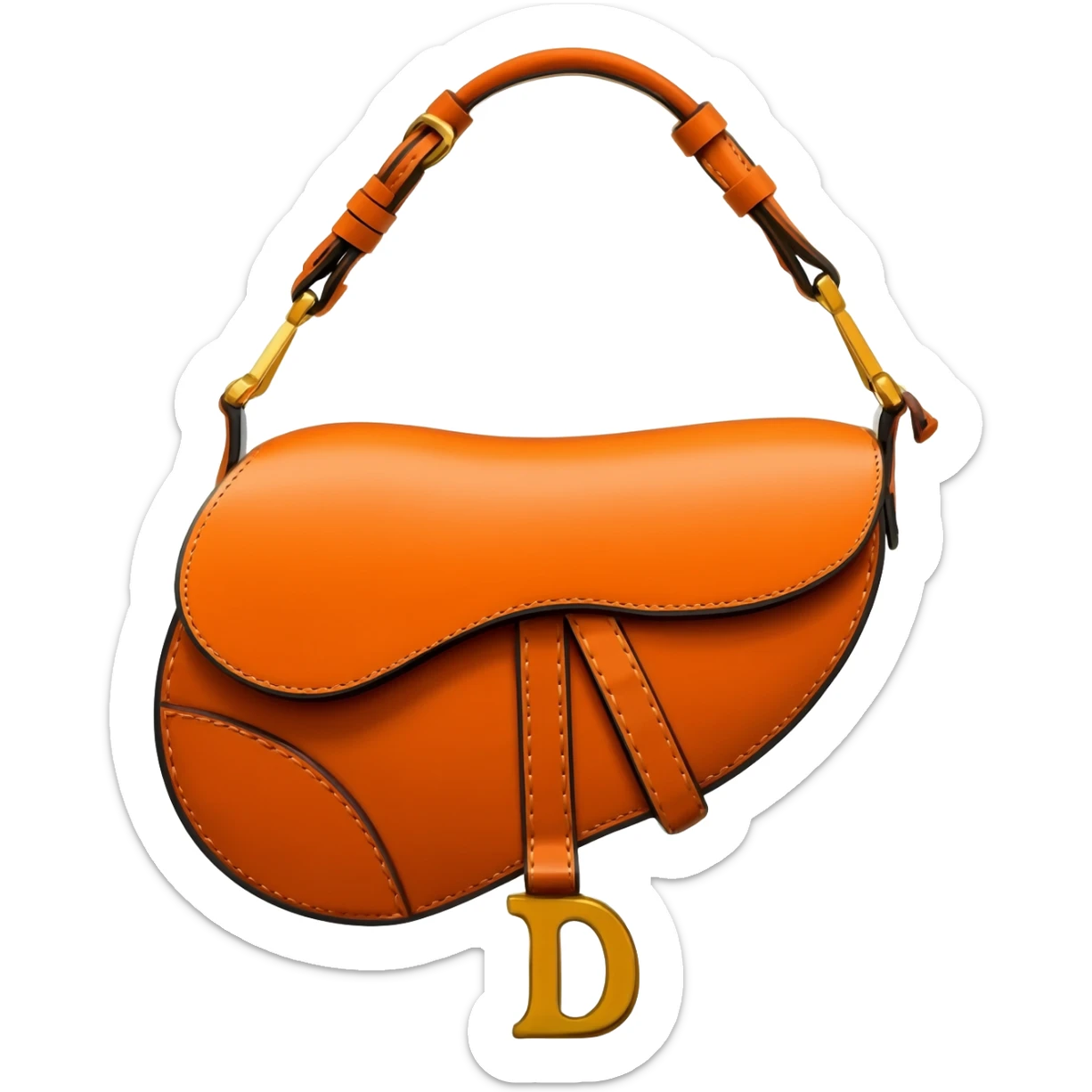 orange dior saddle bag sticker