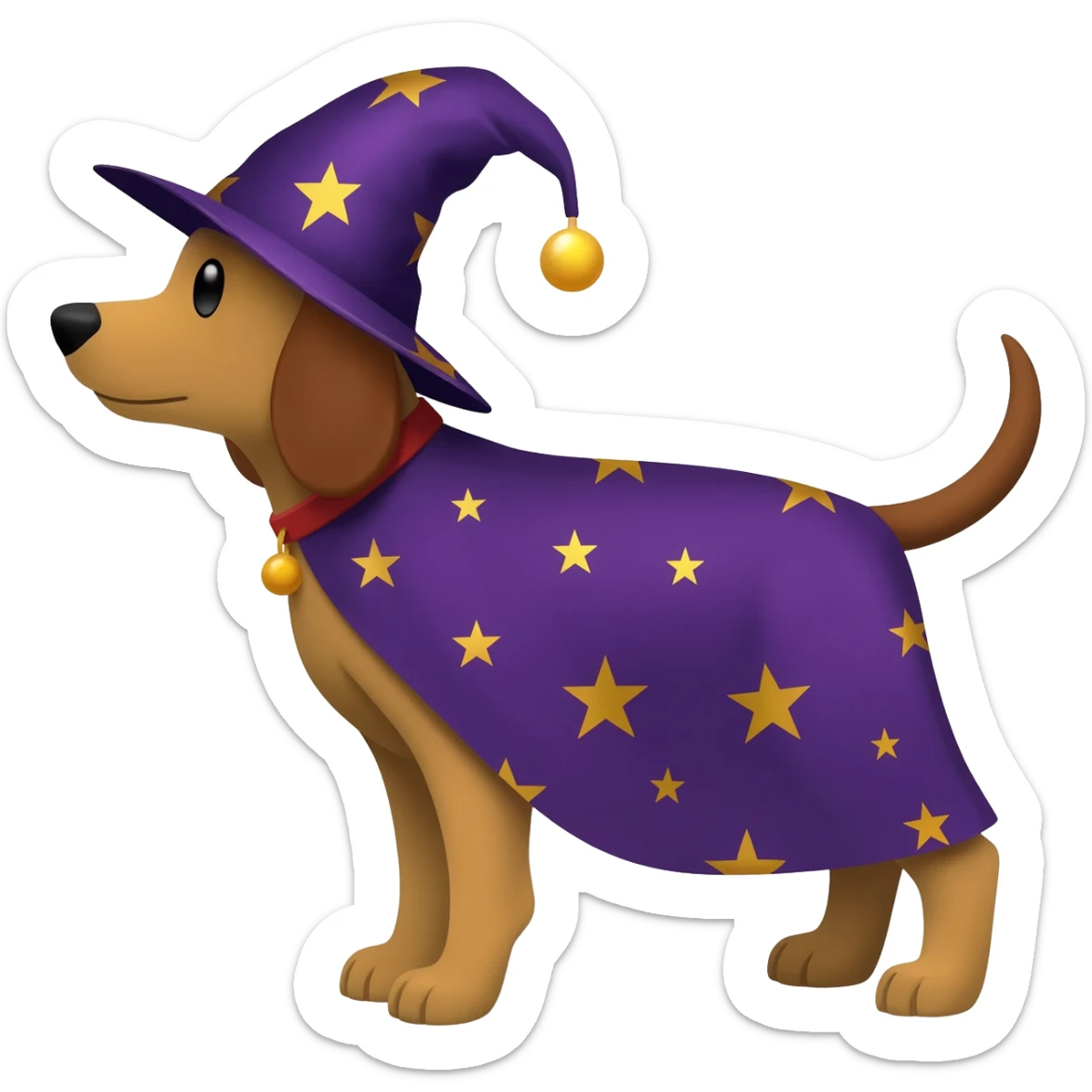 Dog wizard sticker