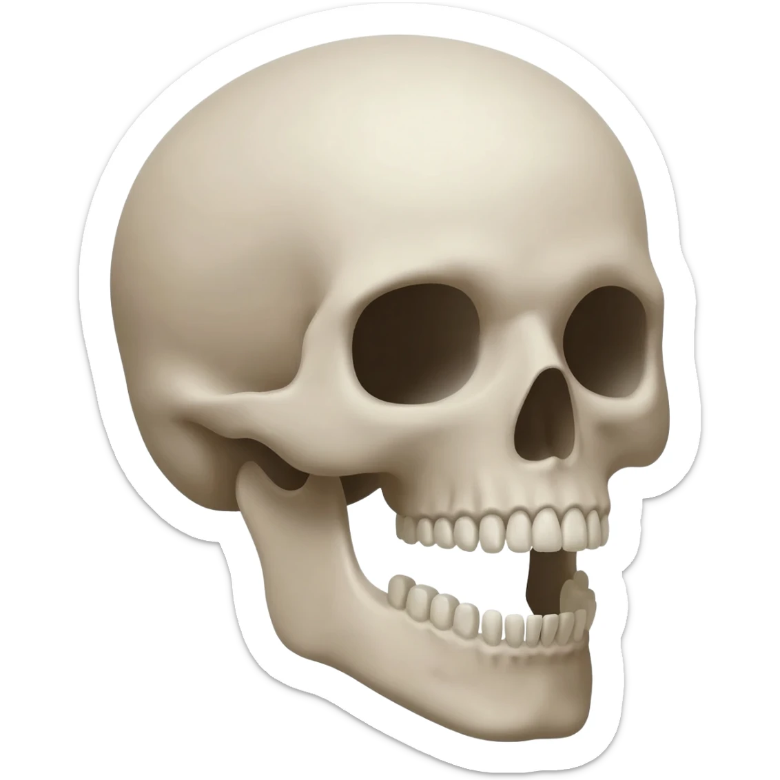 Skeleton head sticker