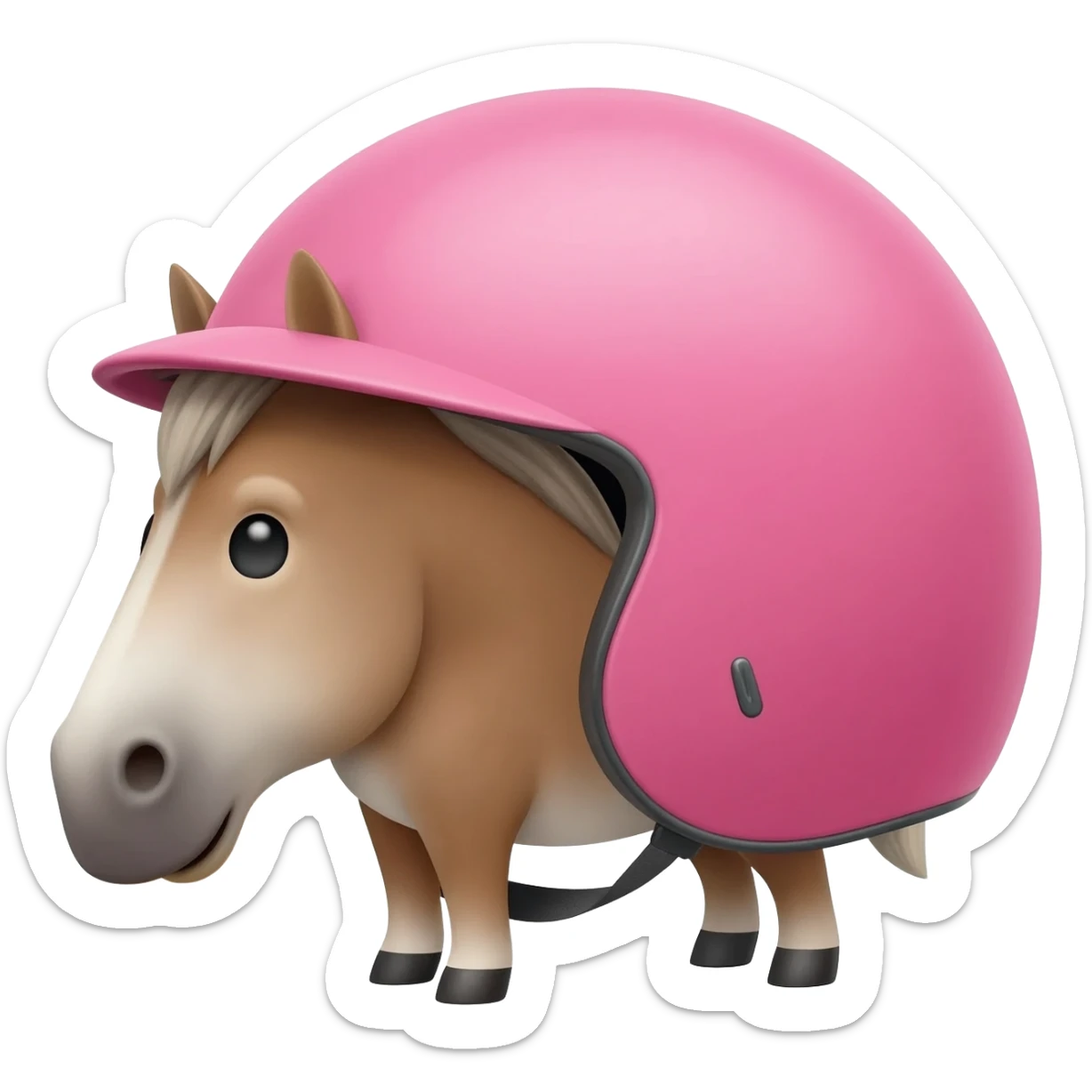 horse in a pink helmet sticker
