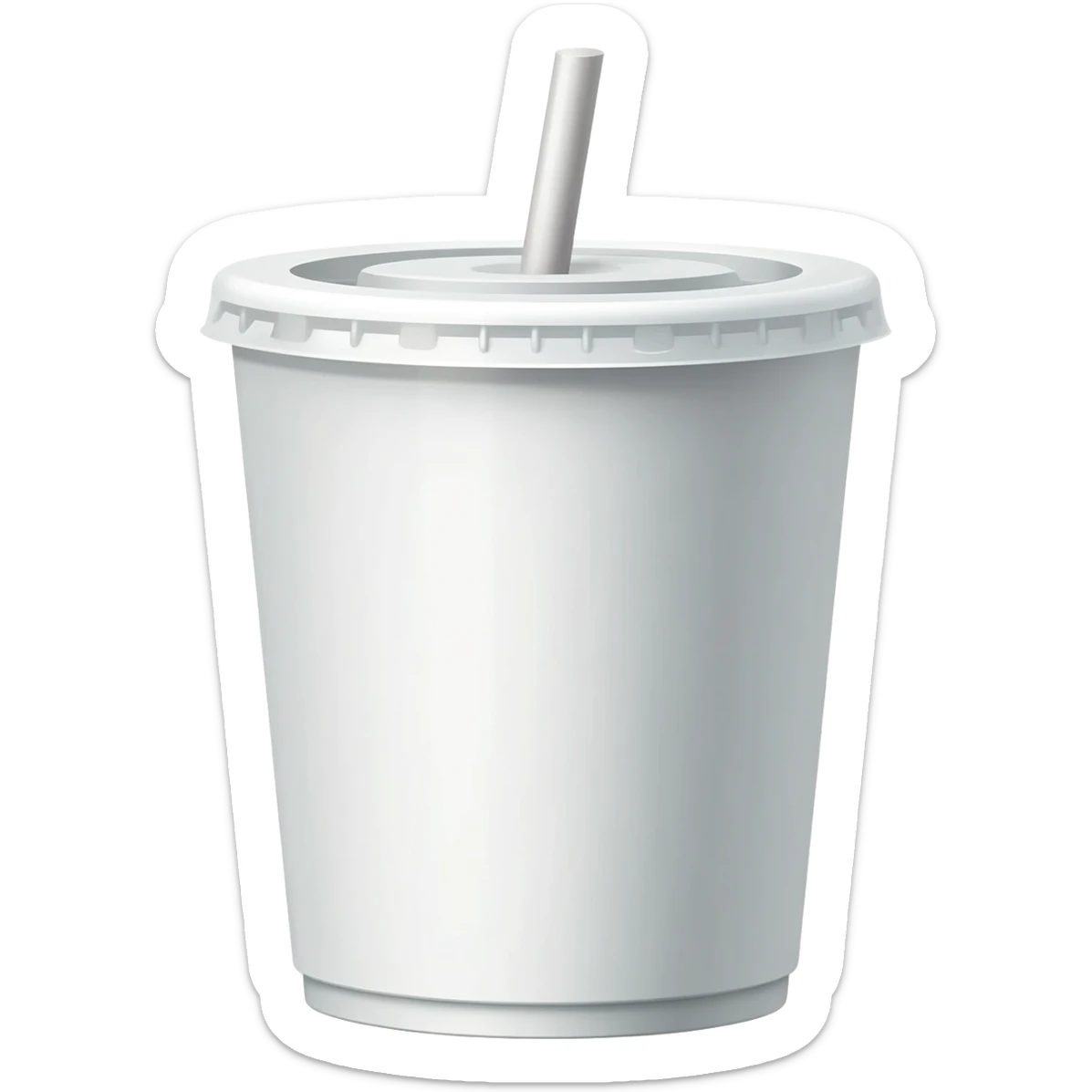plain white soda cup from a fast food restaurant sticker