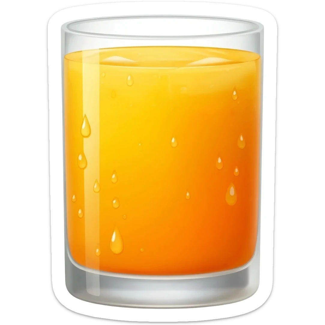 fresh orange juice sticker