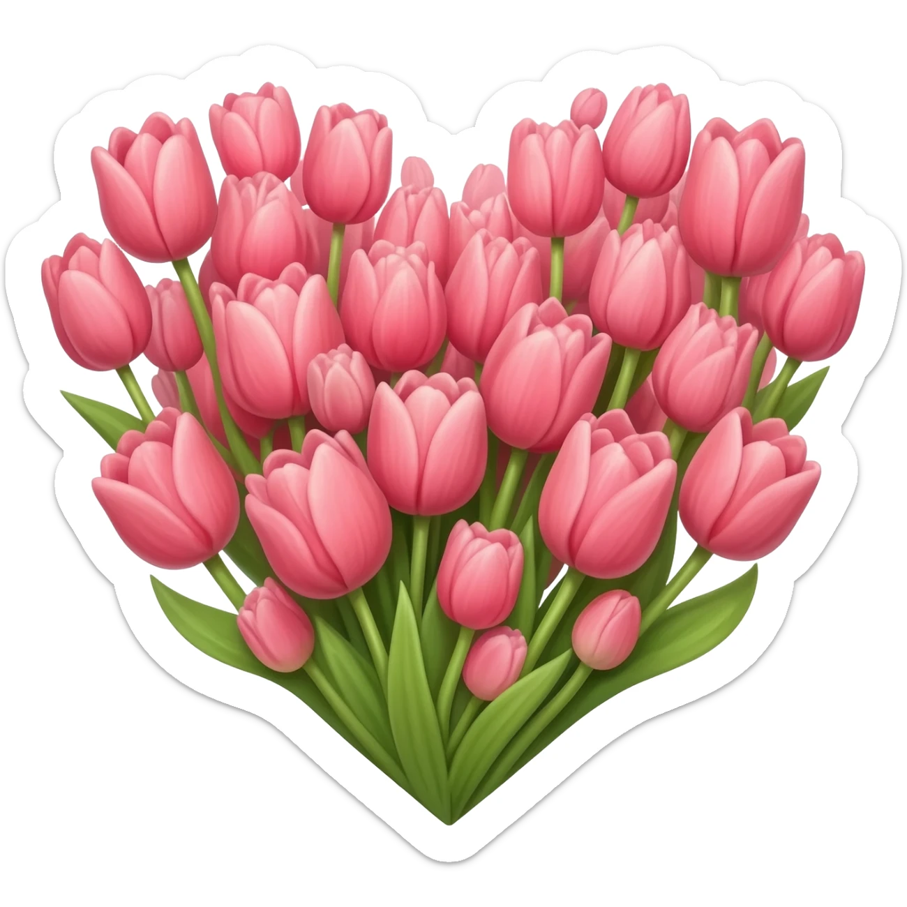 СЕРДЦЕ ИЗ ТЮЛЬПАНОВ sticker