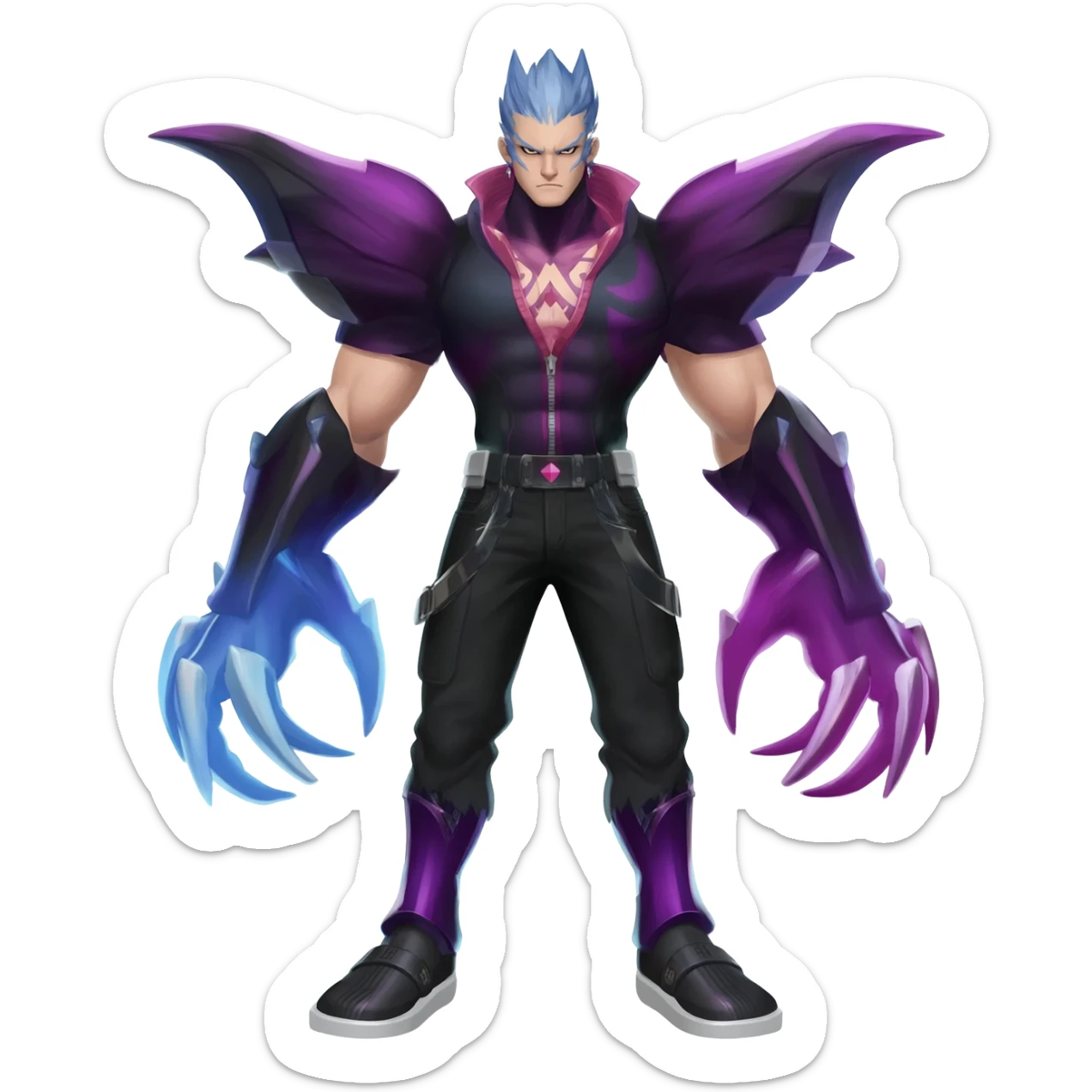 Edgy cool badass handsome Darkrai-Umbreon-Giratina-Fakémon-hybrid-fusion-creature  sticker