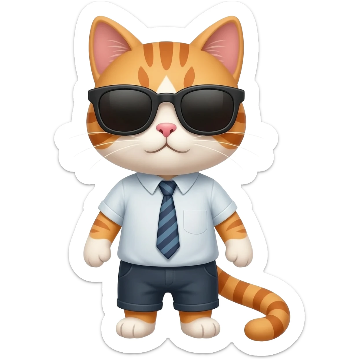 Cat with sunglasses sticker