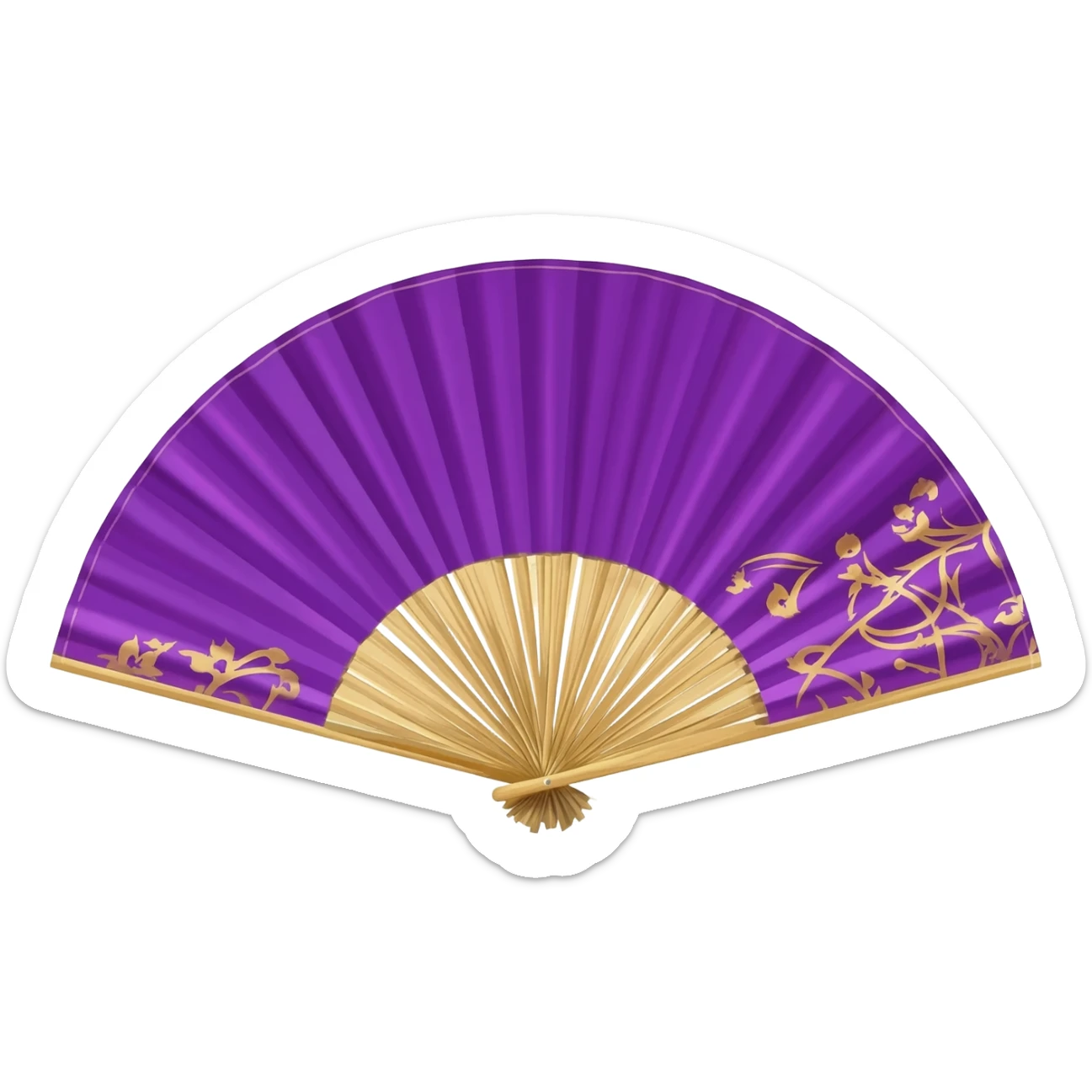 purple Japanese fan sticker