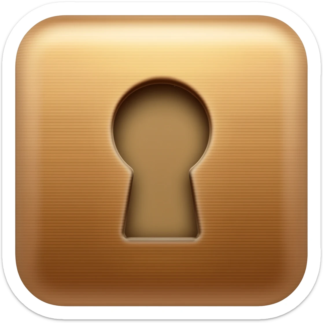 iPad black complex key hole lock screen icon bronze metallic with thin stripes sticker