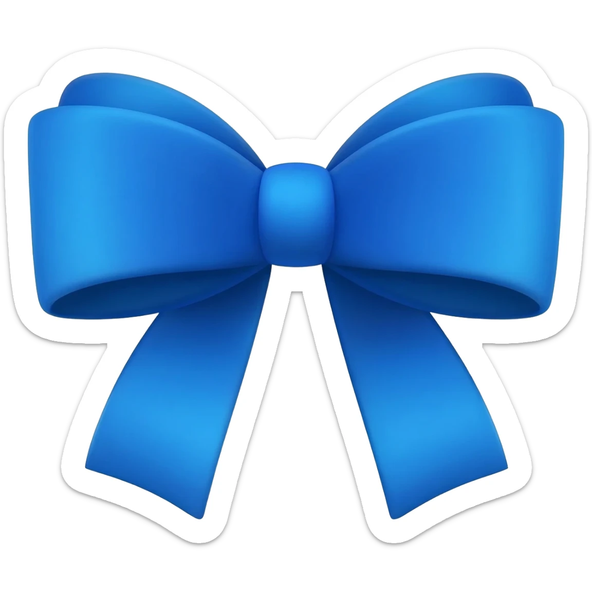 Blue bow sticker