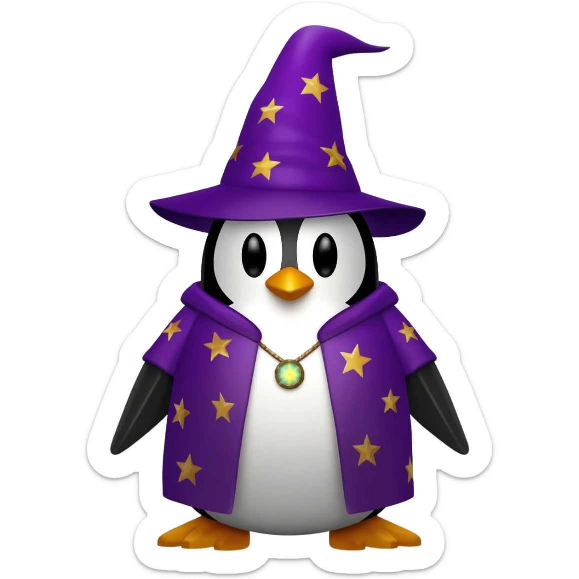 Penguin Wizard sticker
