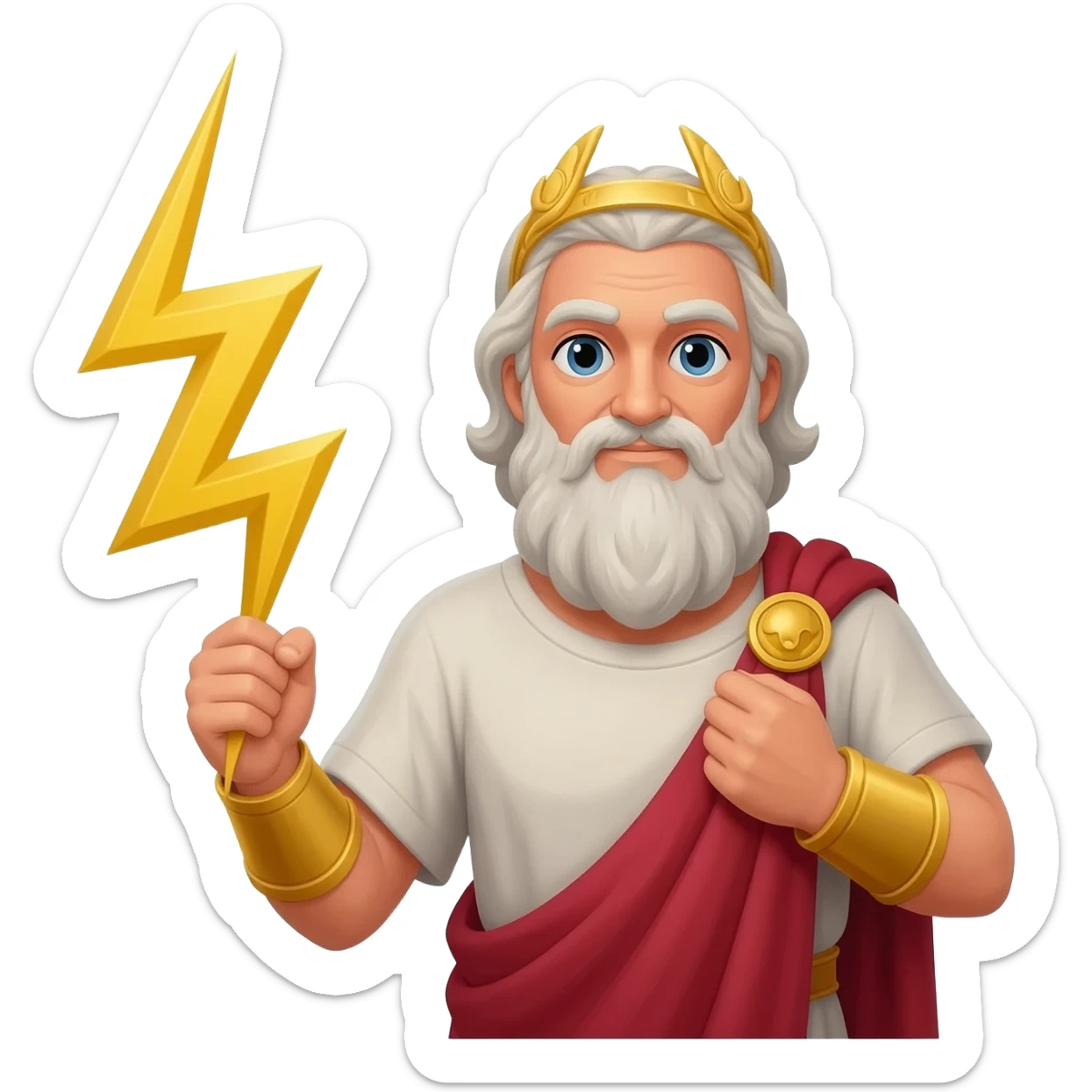 zeus lightning greek god sticker