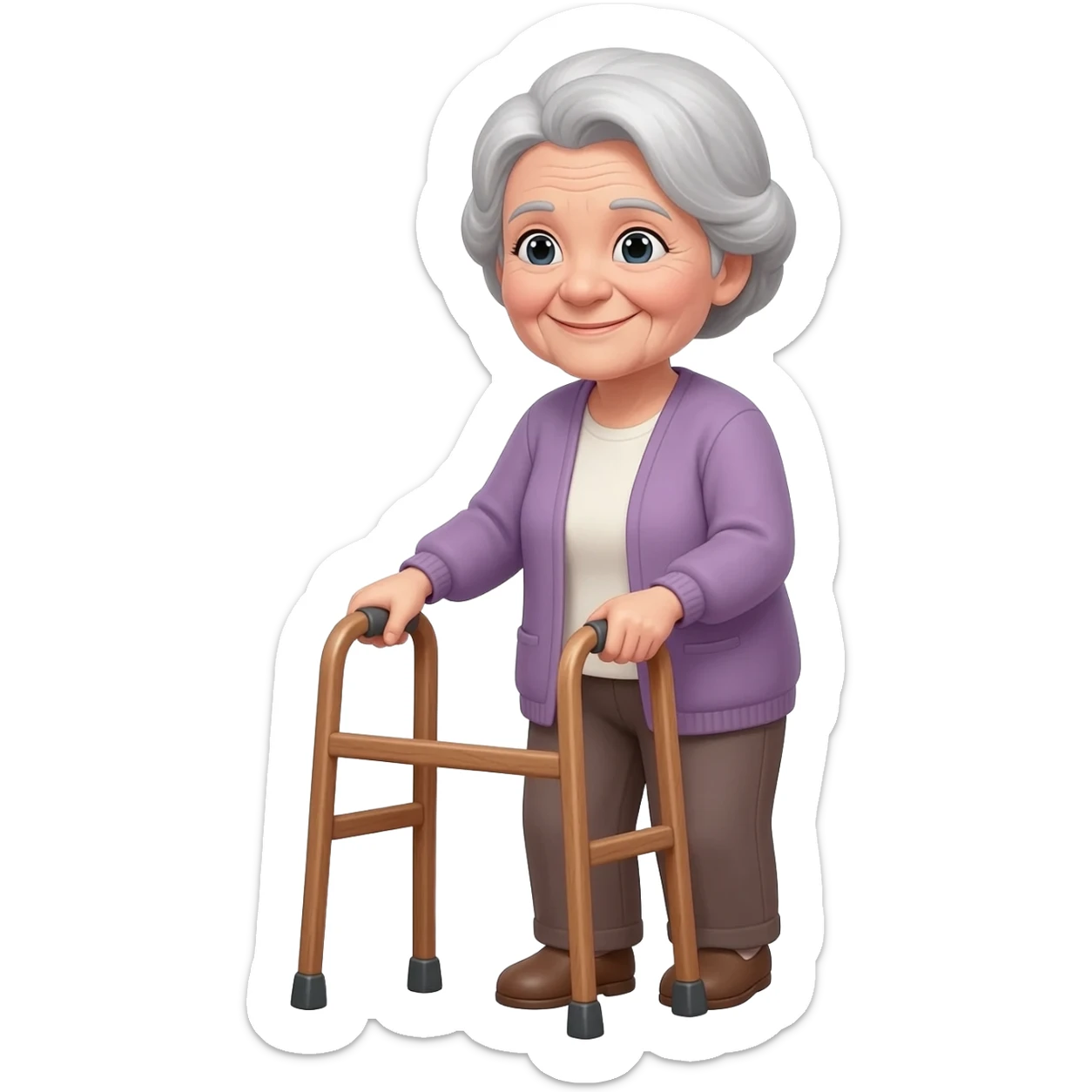 Grandma walking frame sticker