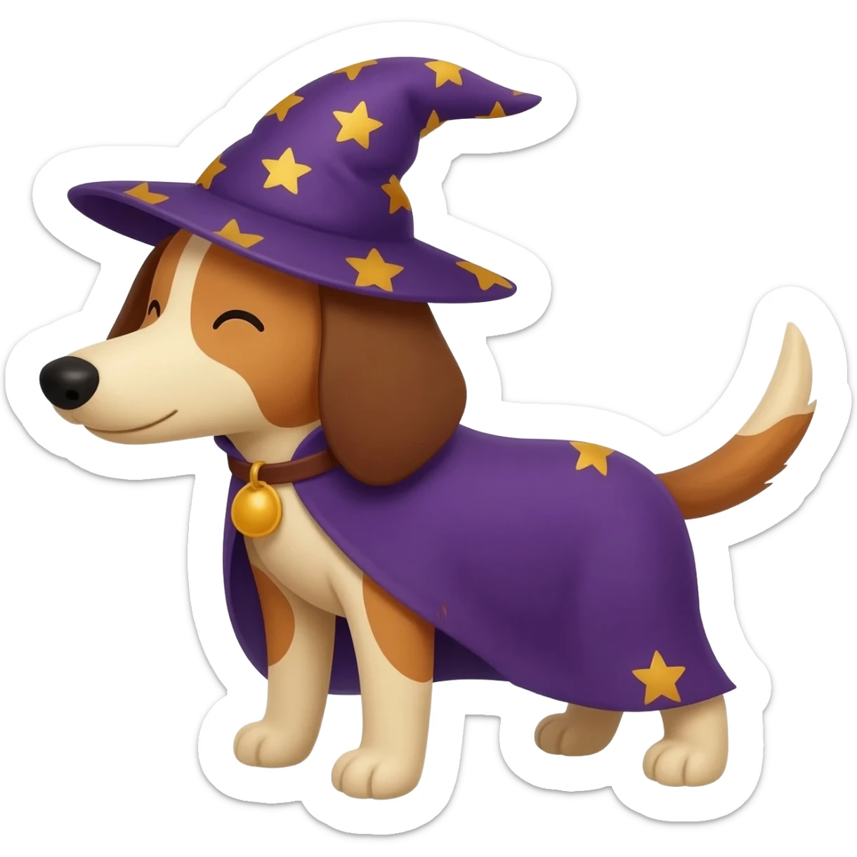 Dog wizard sticker